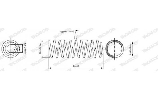 Spiralfjäder MONROE OESpectrum SPRINGS SP0593