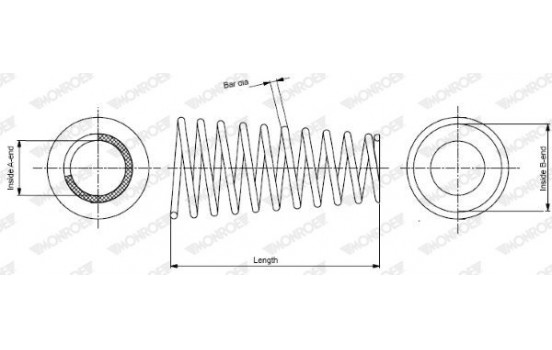 Spiralfjäder MONROE OESpectrum SPRINGS SP3704