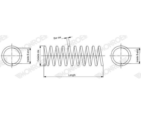 Spiralfjäder MONROE OESpectrum SPRINGS SP3964, bild 2