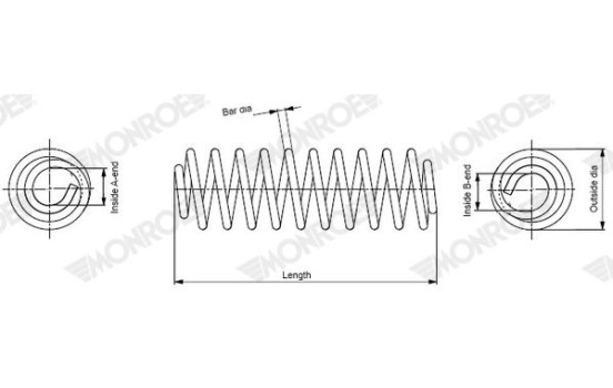 Spiralfjäder MONROE OESpectrum SPRINGS SP4135