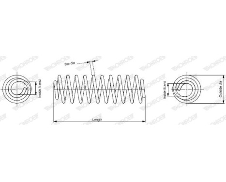 Spiralfjäder MONROE SPRINGS SE0604, bild 2