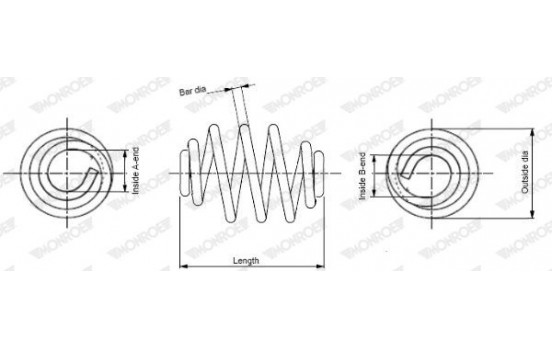 Spiralfjäder MONROE SPRINGS SN0406