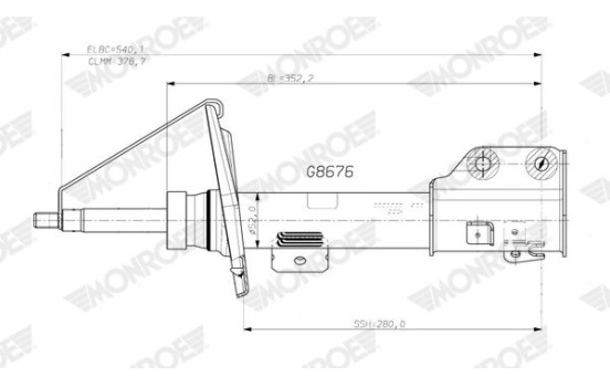 Stötdämpare G8676 Monroe