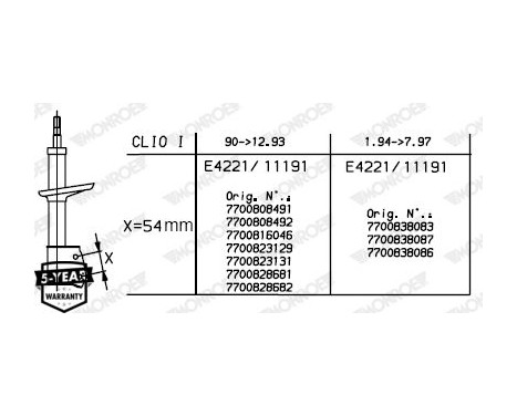 Stötdämpare MONROE ORIGINAL 11191, bild 7
