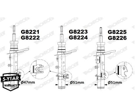 Stötdämpare MONROE ORIGINAL (Gas Technology) G8221, bild 3