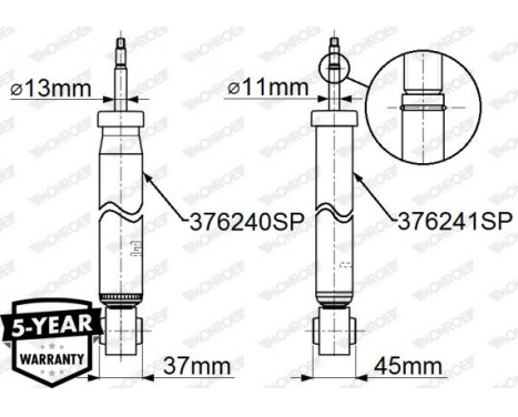 Stötdämpare OESpectrum 376241SP Monroe, bild 3
