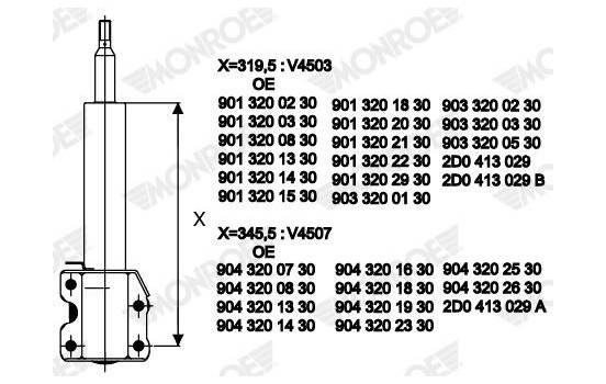 Stötdämpare VAN-MAGNUM V4503 Monroe, bild 4