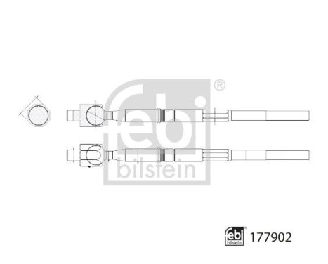 Axial kula, dragstång 177902 FEBI, bild 2