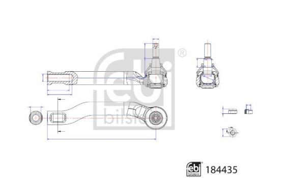 Dragstångsände 184435 FEBI