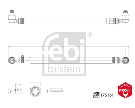 Parallelstag, styrning ProKit 175161 FEBI