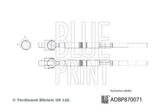 Spårstång (utan kulled) ADBP870071 Blue Print