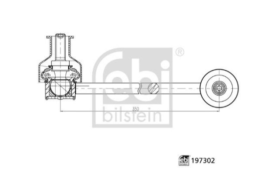 Stabilisatorstång 197302 FEBI