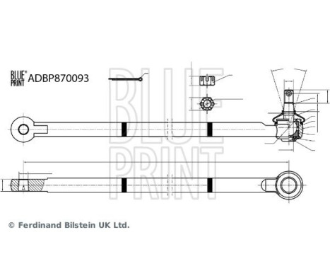 Dragstångsände ADBP870093 Blue Print