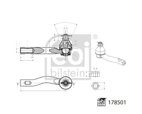 dragstångsändstycke 178501 FEBI, bild 2