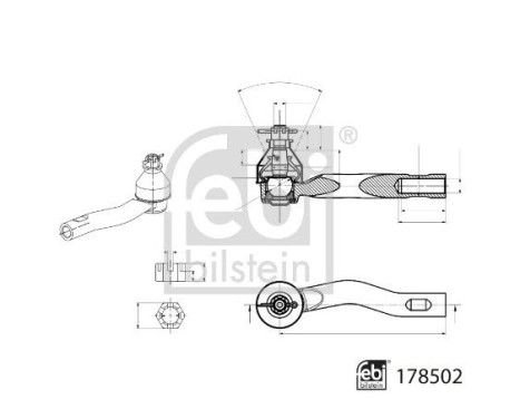 dragstångsändstycke 178502 FEBI