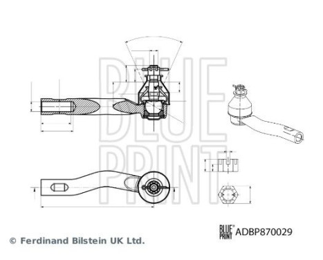 dragstångsändstycke ADBP870029 Blue Print, bild 2