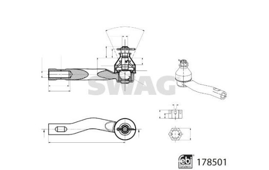 dragstångsändstycke, bild 2