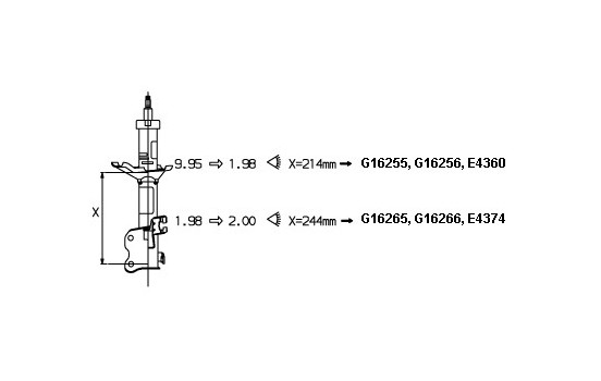 Amortisseur MONROE ORIGINAL (Gas Technology) G16265, Image 2