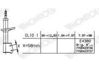 Amortisseur MONROE ORIGINAL (Gas Technology) G7485