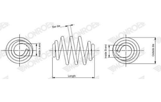 Ressort de suspension MONROE SPRINGS SN2929