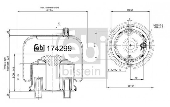 Ressort pneumatique, suspension pneumatique