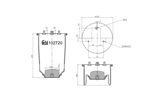 Soufflet à air, suspension pneumatique