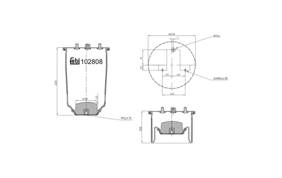 Soufflet à air, suspension pneumatique