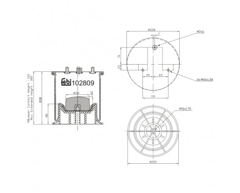 Soufflet à air, suspension pneumatique