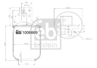 Soufflet à ressort, suspension pneumatique febi Plus