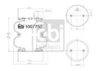 Soufflet à ressort, suspension pneumatique febi Plus