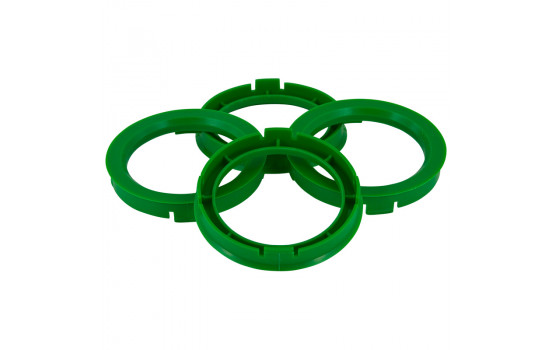 Anneaux de centrage TPI 72.5->57.1mm Vert 4 pièces