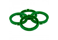 Anneaux de centrage TPI 73.0->57.1mm Vert 4 pièces