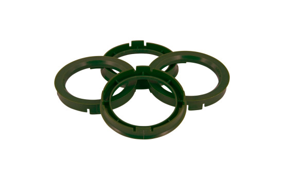 Anneaux de centrage TPI 74.1->65.1mm vert olive 4 pièces