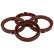 Bagues de centrage TPI 76,0->63,4 mm Marron 4 pièces.
