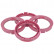 TPI ​Anneaux de centrage 73.0->64.1mm Rose 4 pièces