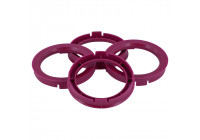 TPI Bagues de centrage 70.4->66.1mm Violet 4 pièces