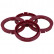 TPI Bagues de centrage 72.5->56.1mm Rouge 4 pièces