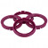 TPI Bagues de centrage 74.1->66.1mm Violet 4 pièces