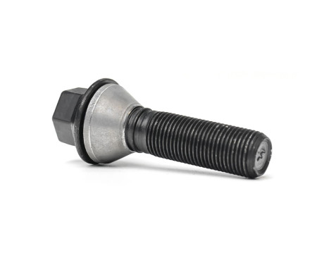 H&R Boulon de roue conique avec anneau mobile M14x1.25 - Longueur 28mm - Noir (ex. BMW)