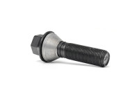 H&R Boulon de roue conique avec anneau mobile M14x1.25 - Longueur 43mm - Noir (ex. BMW)