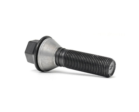 H&R Boulon de roue conique avec anneau mobile M14x1.25 - Longueur 43mm - Noir (ex. BMW)
