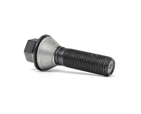H&R Boulon de roue conique avec anneau mobile M14x1,25 - Longueur 46mm - Noir (ex. BMW)