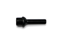 H&R Boulon de roue convexe R12 M12x1.50 - Longueur 45mm - Noir (ex. Mercedes)