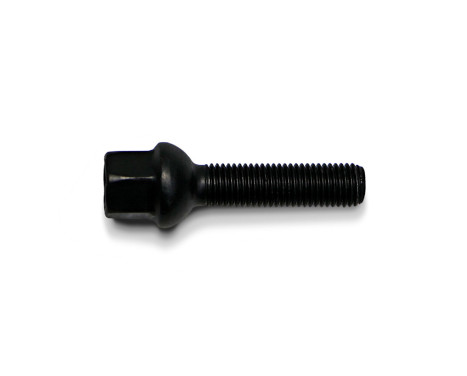 H&R Boulon de roue convexe R12 M12x1.50 - Longueur 45mm - Noir (ex. Mercedes)