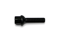 H&R Boulon de roue convexe R12 M12x1.50 - Longueur 47mm - Noir (ex. Mercedes)