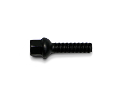 H&R Boulon de roue convexe R12 M12x1.50 - Longueur 60mm - Noir (ex. Mercedes)