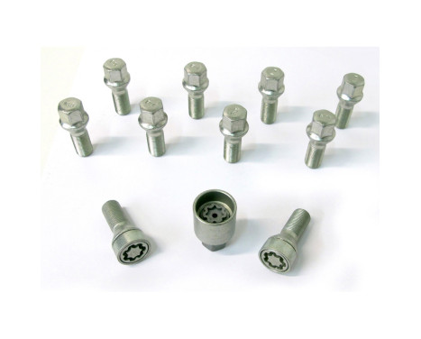 H&R Jeu de boulons de roue coniques M14x1,25 - Longueur 31mm - 10 pièces - avec blocages de roue