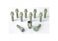 H&R Jeu de boulons de roue coniques M14x1,50 - Longueur 60mm - 10 pièces - avec blocages de roue