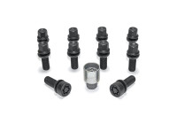 H&R Jeu de boulons de roue convexe R13 M14x1,50 - Longueur 32 mm - Noir - 10 pièces (par exemple Audi S5) - incl.