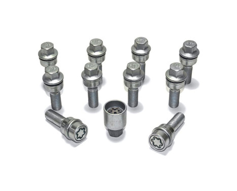 H&R Jeu de boulons de roue convexe R14 M14x1,50 - Longueur 40 mm - 10 pièces (par exemple Audi Q3, Q5) - incl.